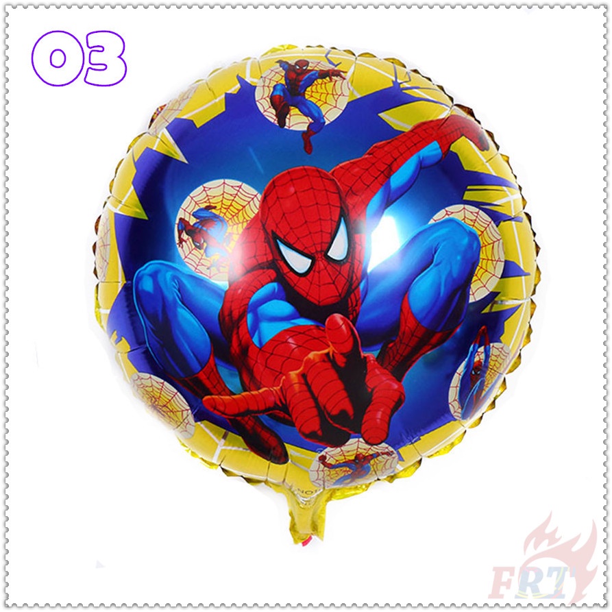 Bong bóng lá nhôm 18 inch họa tiết người nhện trang trí tiệc sinh nhật