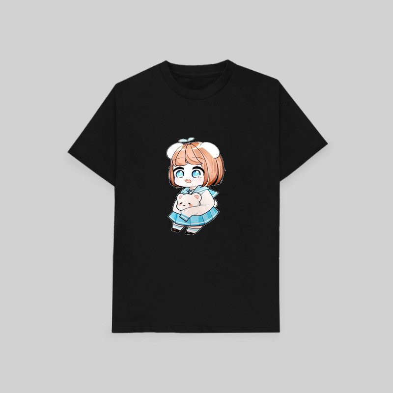 Áo thun phông đen in hình HERO TEAM ver ÔM THÚ Simmy Phong cận Siro Mr Vịt Sammy Đào Timmy Kairon Timy Kamui