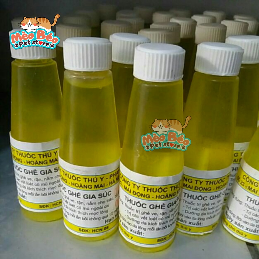Dung dịch bôi ghẻ, ve, rận, nấm chó mèo hiệu quả