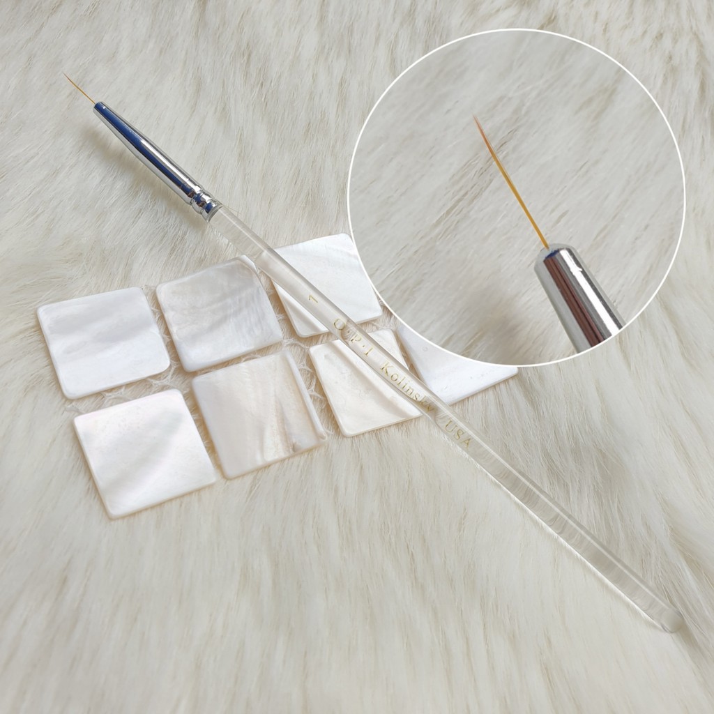 Cọ râu OPI cán pha lê trong suốt số 1