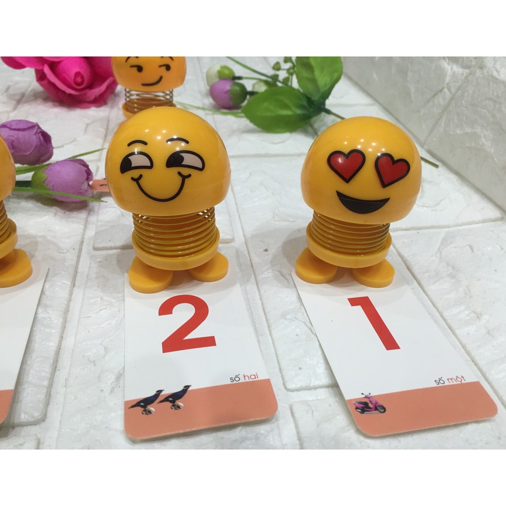 Thú nhún emoji con lắc lò xo biểu cảm gương mặt mẫu đẹp