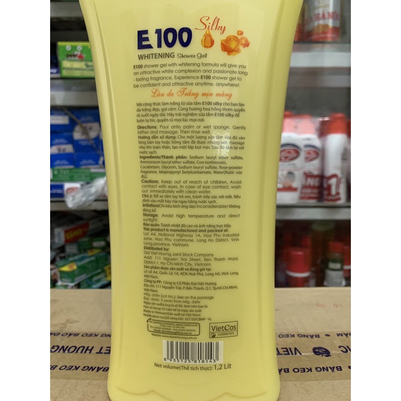 Sữa Tắm E100 Chiết Xuất Từ Hoa Hồng 1,2L