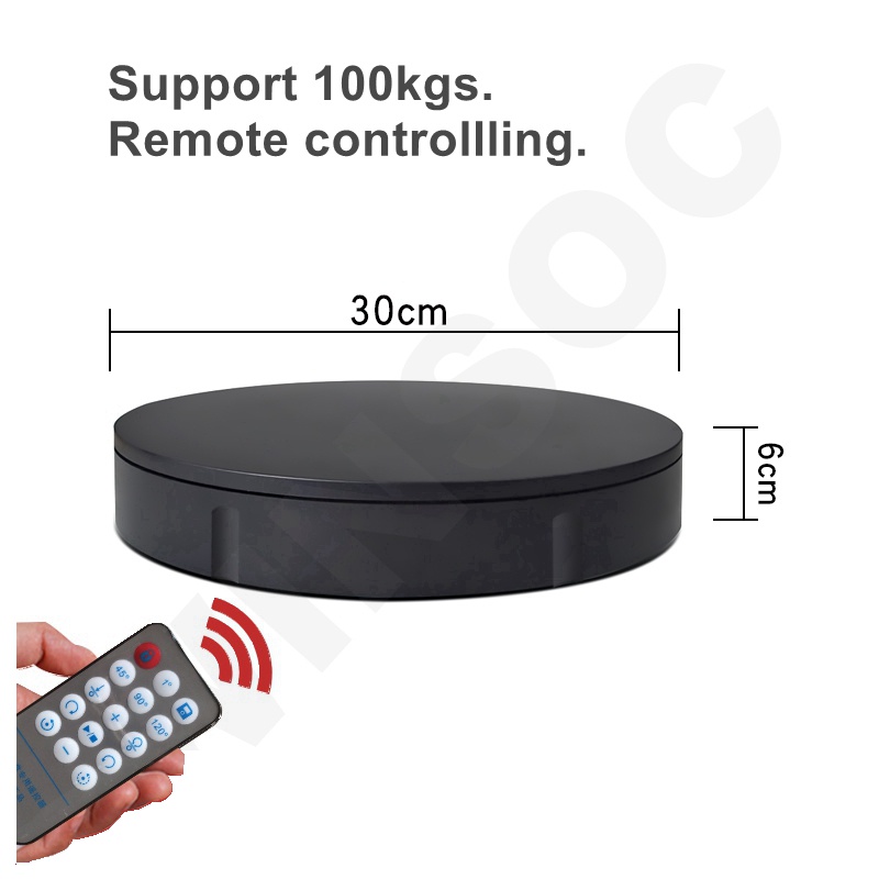 Màn Hình Xoay 100KG 30cm 360°Bộ Điều Khiển Từ Xa Quay 2 Tốc Độ #300