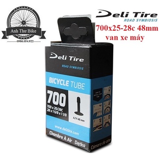 Ruột xe đạp deli tire 700x25 28c 48mm van xe máy