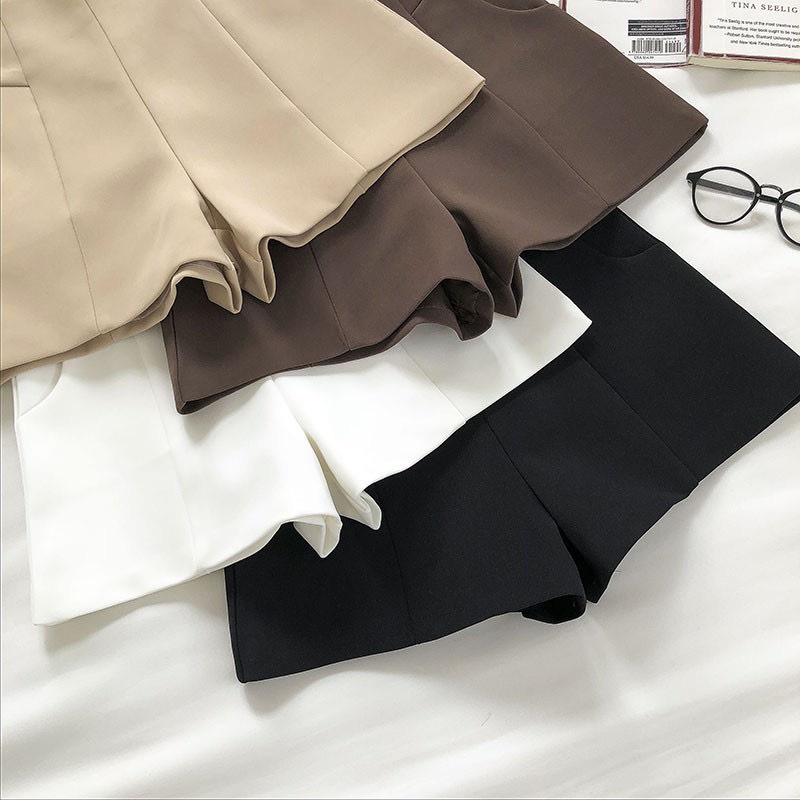 Quần short nữ quần đùi vải tuyết mưa Quần đùi nữ khóa sau lưng