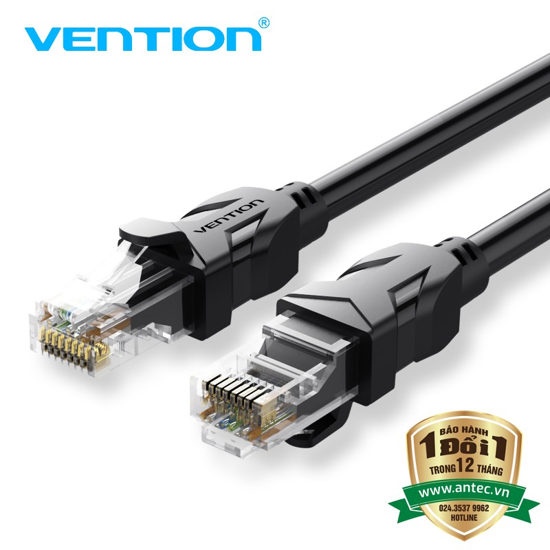 Dây cáp mạng CAT6 Vention đúc sẵn chất lượng cao, hỗ trợ 1Gbps , dài 1.5m-10m