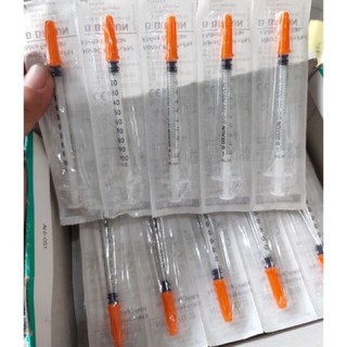 Bịch 10 cây/ Bơm kiêm tiêm tiểu đường, bơm kiem tiêm dùng cho spa 1cc