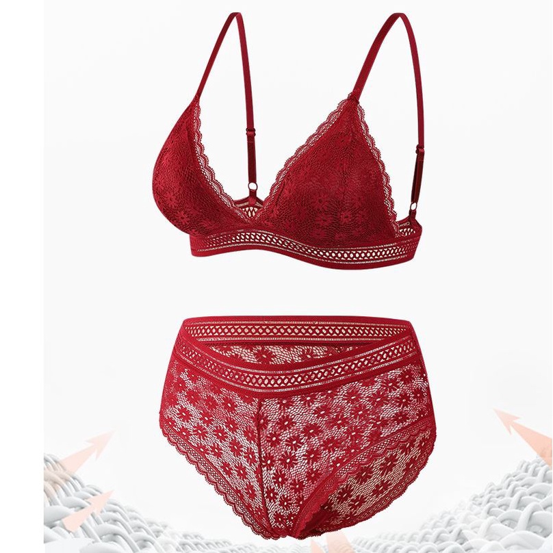 Đèn Led 38 / 85AB 38 / 85AB Chất Lượng Cao----Bộ Đồ Lót Hai Mảnh Phối Ren Không Gọng Hở Lưng Gợi Cảm 32 / 70AB