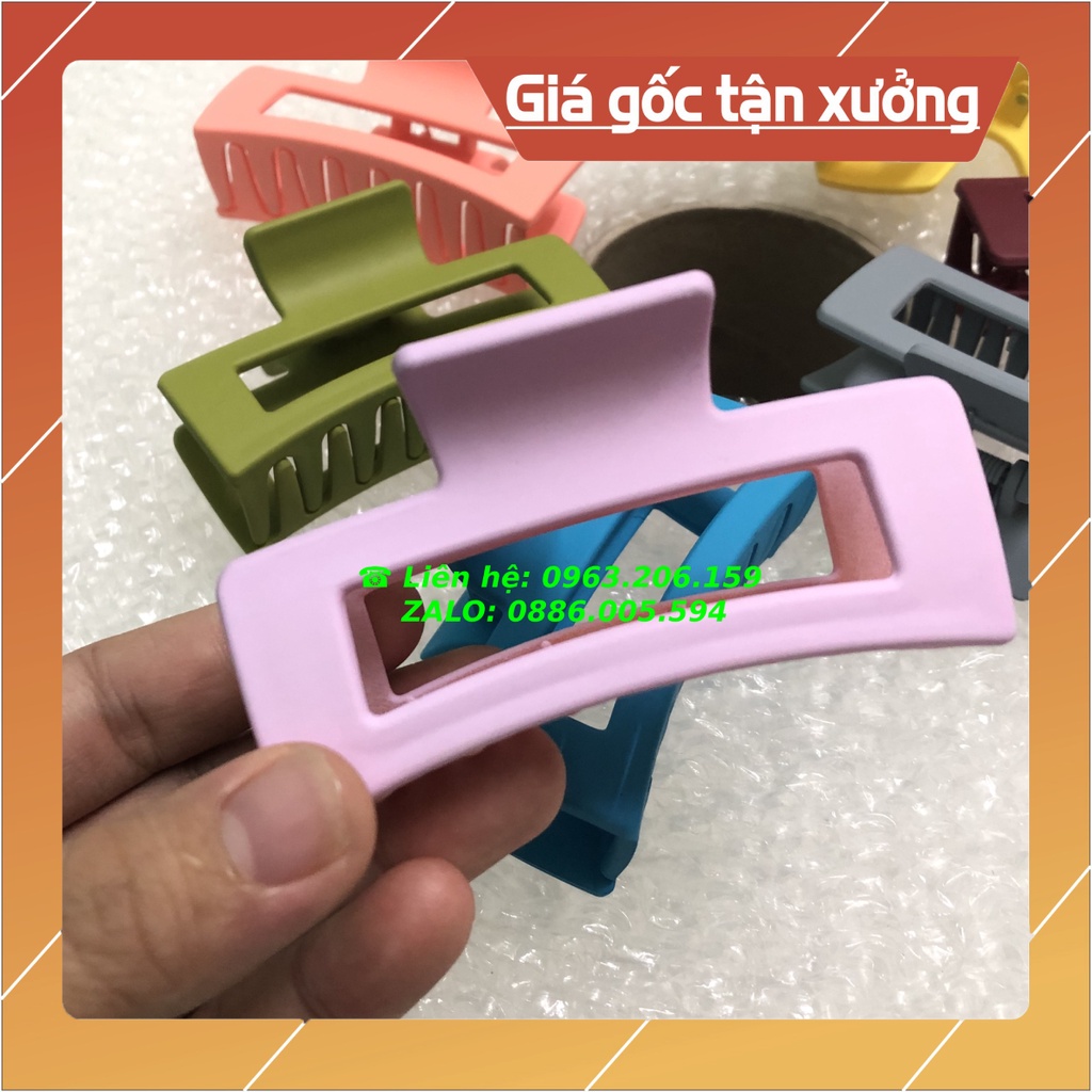 [New] Kẹp tóc 14 răng to, mặt nhựa nhám nhiều màu