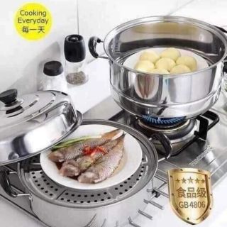 Bộ nồi hấp 3 tầng inox 28cm