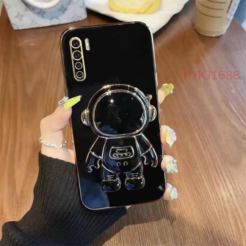 Ốp lưng OPPO A91 Ốp Lưng OPPO A91 Ốp Điện Thoại Chống Rơi Có Giá Đỡ Hình Phi Hành Gia Cho OPPO A91