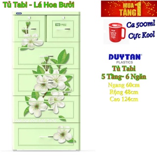 Tủ nhựa duy tân 5 tầng 6 ngăn Tabi Lá Hoa Bưởi -NHIỀU MẪU XINH
