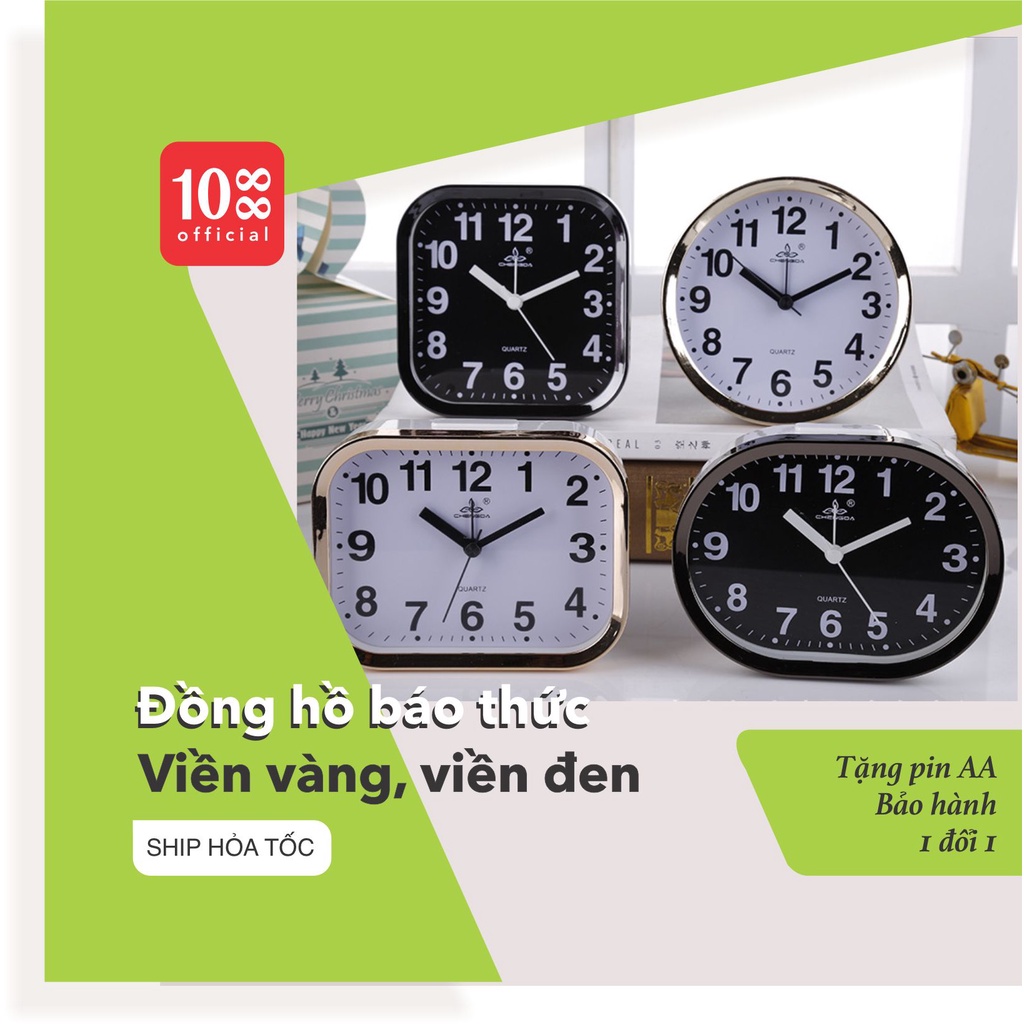 ( ĐỒNG HỒ ĐỂ BÀN) mẫu viền mạ vàng sang trọng