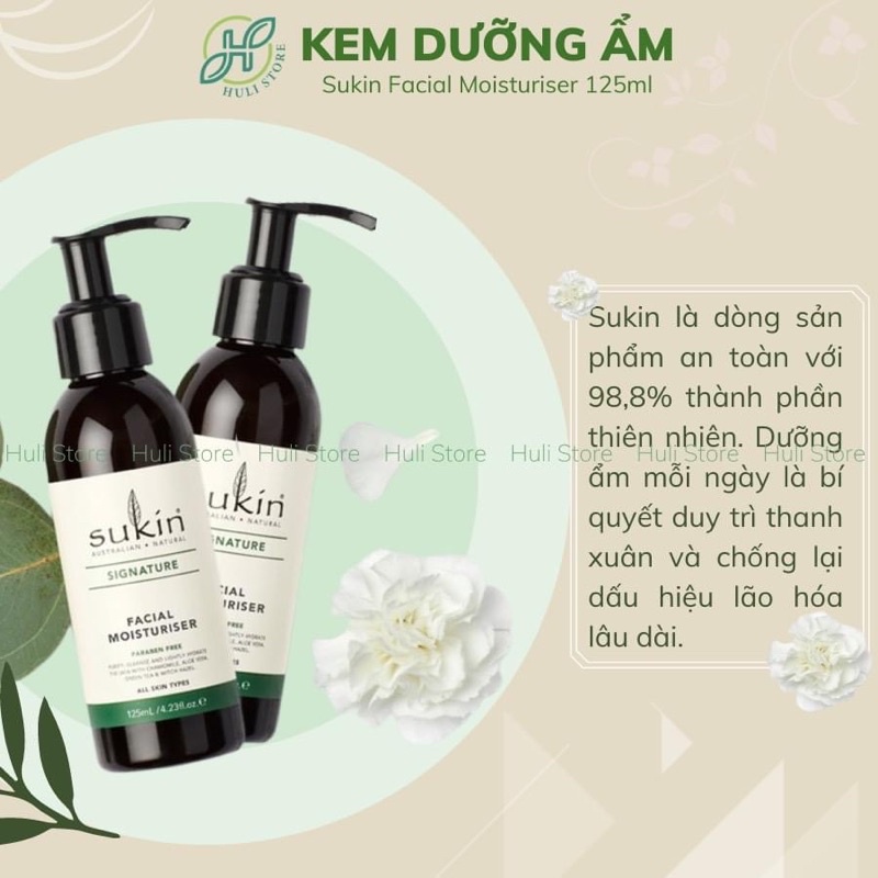 Kem dưỡng ẩm Sukin Facial Moisturiser 125ml