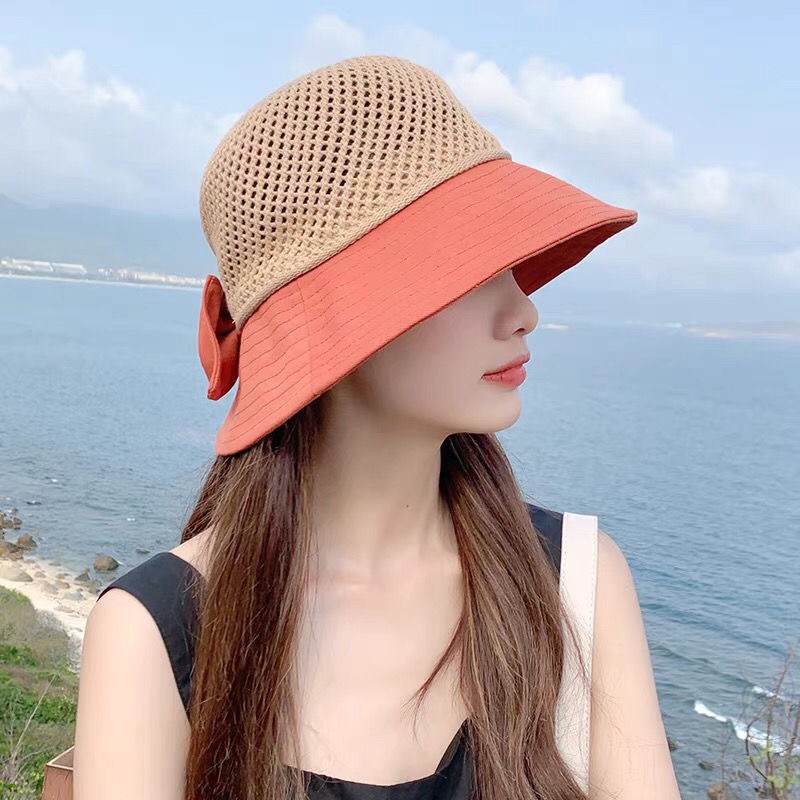 Nón Tai Bèo Chống Nắng Vành Rộng Khoét Rỗng Viền To Phong Cách Hàn Quốc Thời Trang Mùa Hè Cho Nữ