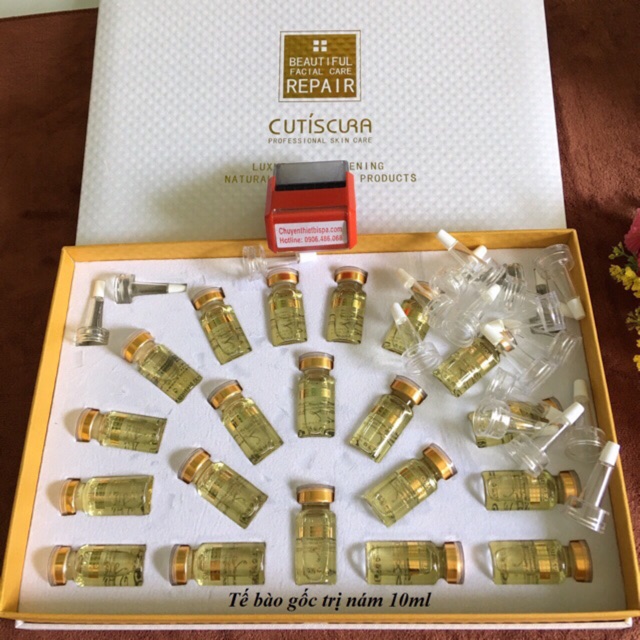 Combo 10 lọ tế bào gốc cutiscura nám trắng da Cam Kết Chất Lượng
