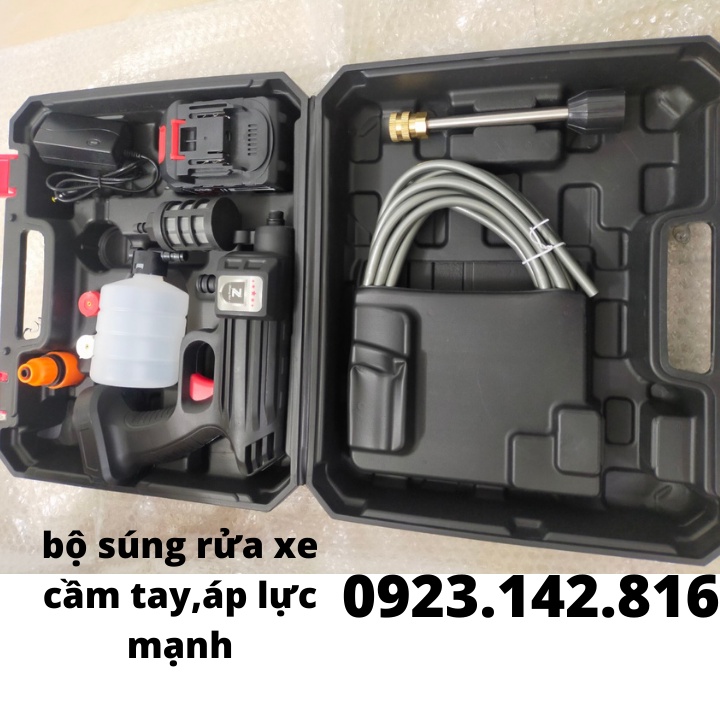 MÁY RỬA XE BẰNG TAY MINI-DÙNG PIN-ÁP LỰC MẠNH
