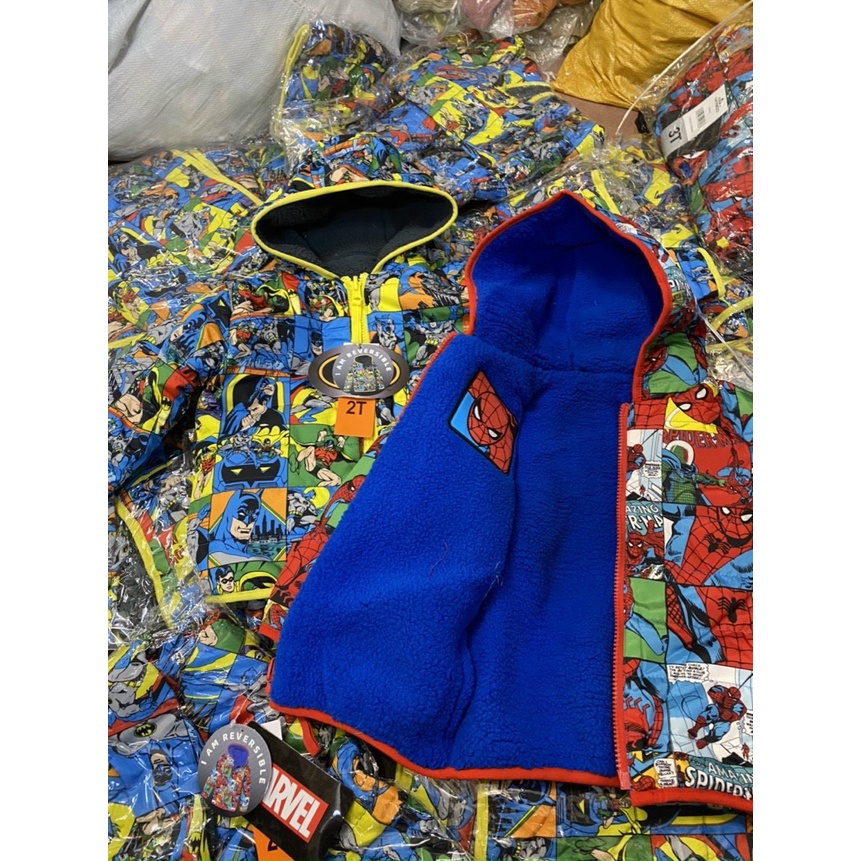 Áo marvel hai mặt siêu ảnh hùng dành cho các bé trai