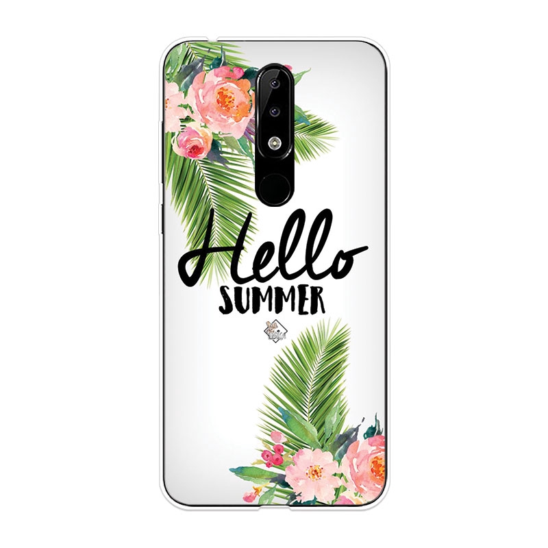 Ốp lưng TPU mềm Nokia 2.1 3.1 5.1 6.1 Plus X5 X6 Mùa hè hoa văn