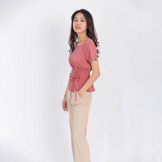 Áo kiểu công sở thời trang Eden rút dây eo - ASM086