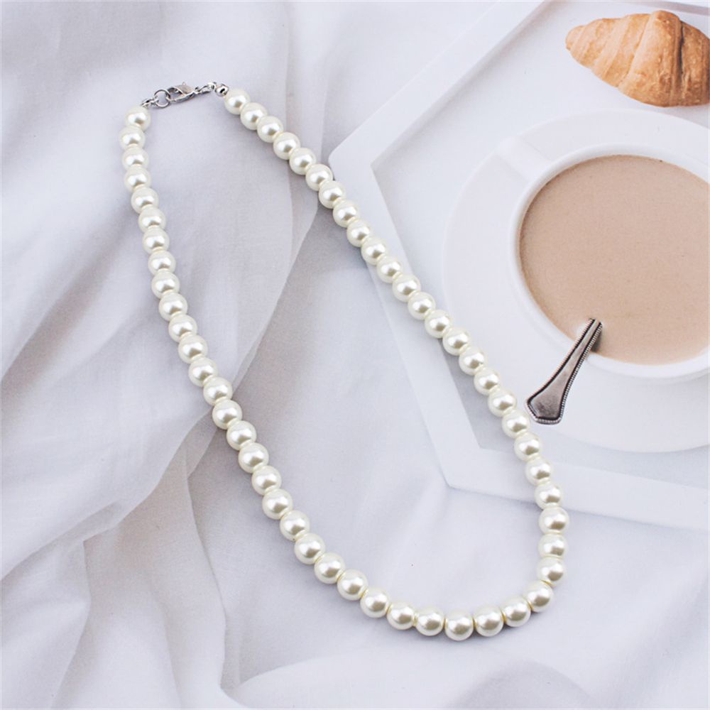 Vòng Cổ Choker Đính Hạt Ngọc Trai Nhân Tạo Hình Tròn Lớn Dành Cho Tiệc Cưới|Vòng Cổ Phong Cách Bohemian Thời Trang Mới Cho Nữ