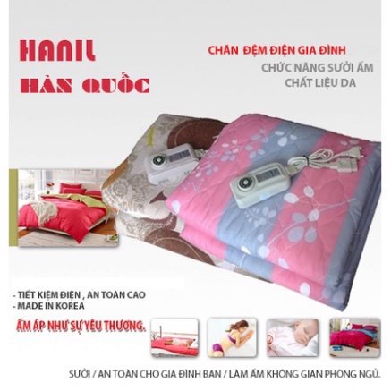 ⚡️Freeship⚡️ Chăn Đệm Điện Hàn Quốc Chính Hãng Kích Thước 1,35 x 1,8m