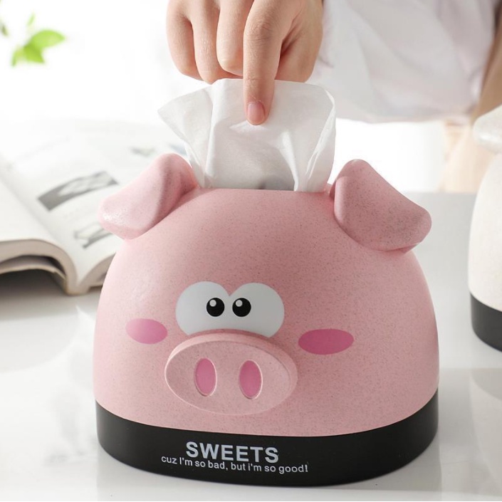 Hộp đựng giấy ăn lợn con đáng yêu