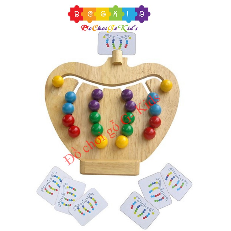 Đồ chơi gỗ Winwintoys - Trái táo tìm đường, Đồ chơi thông minh cho bé học cách nhận biết màu và tăng tư duy