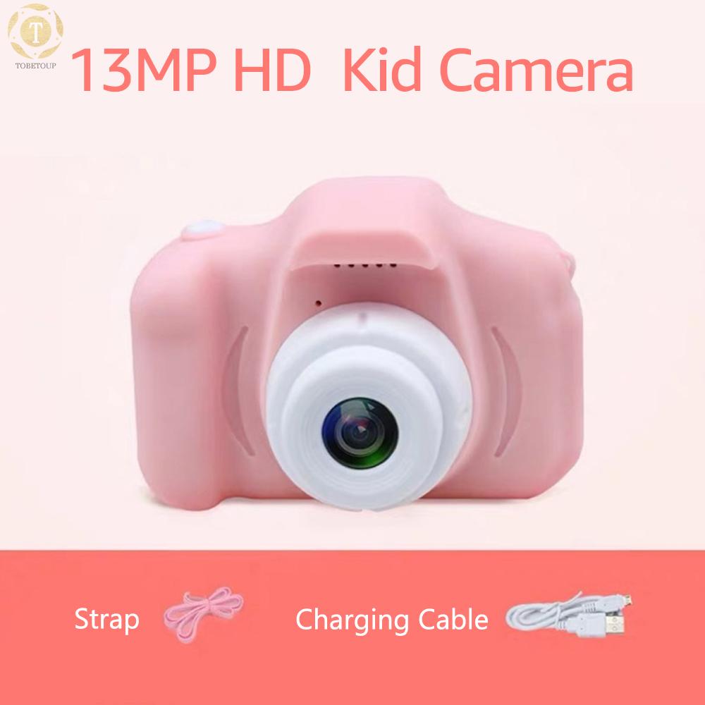 Shipped within 12 hours】 13MP Kids Children Digital Camera 1080P Video Camcorder Educational Toy 2.0 Inches Display Screen for Girls and Boys Built-in Battery with Strap Charging Cable HD Resolution Green Video Camera [TO]