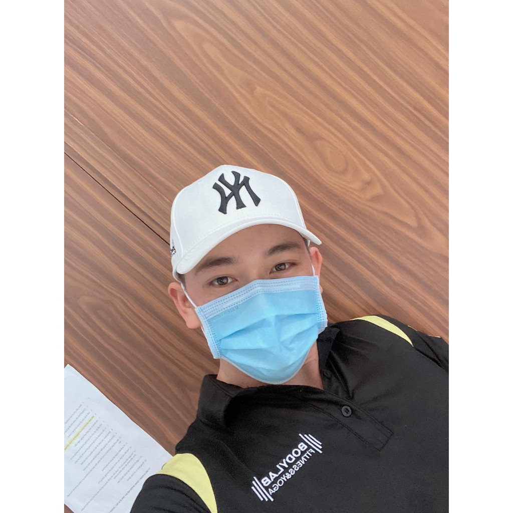 Mũ lưỡi trai NY trắng VNXK full hộp cao cấp Free Size thêu logo chữ nổi 3D, mã giảm 10k cho đơn 50k: 𝟵𝟵𝗙𝗔𝗦𝗛𝗜𝗢𝗡𝗦𝗔𝗟𝗘𝟭