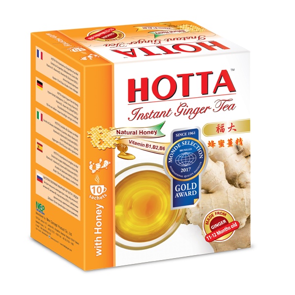 Trà Gừng Hòa Tan HOTTA Mật Ong 150g - Hộp 10 Gói | BigBuy360 - bigbuy360.vn