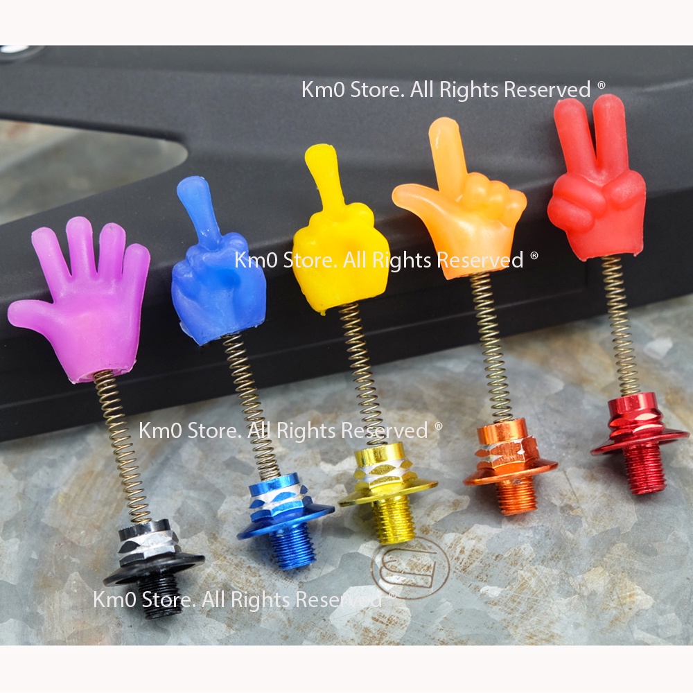 01 Ốc Chân Kính Chiếu Hậu Lò Xo NGÓN TAY - MÀU NGẪU NHIÊN