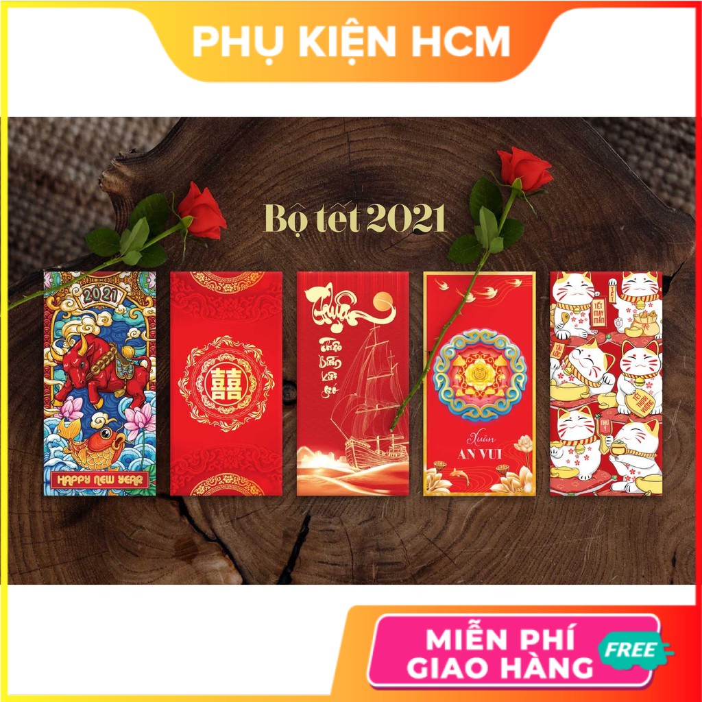 [Deal 1K] 1 Bao Lì Xì TẾT 🔴FreeShip🔴 Túi Lì Xì Đỏ, nhiều mẫu đẹp, chất lượng, dày dặn - Shop Phụ kiện HCM