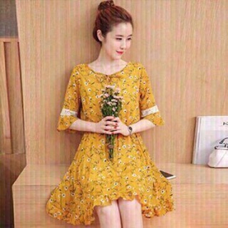 Đầm hoa tay ren hót