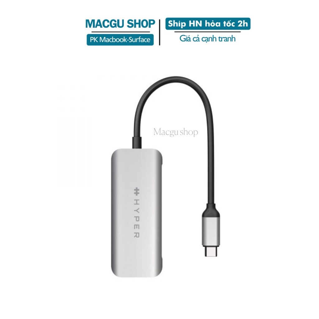 Cổng chuyển HyperDriver HDMI 4K/60Hz 4in1 USB-C Hub (HD41) - cho MacBook, iPad, Chromebook, PC và smartphone