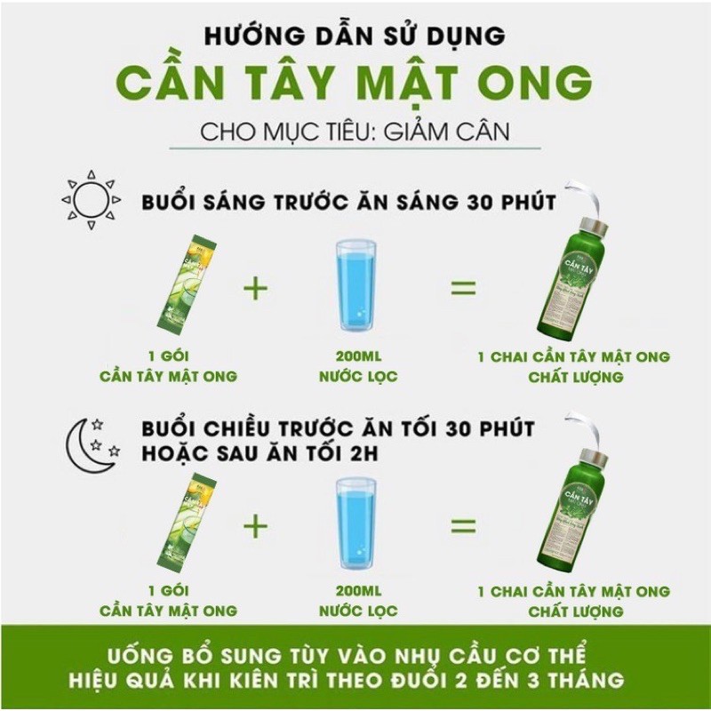 BỘT CẦN TÂY MẬT ONG MONTREE giảm cân, giảm béo, dáng đẹp, eo thon, thanh lọc cơ thể