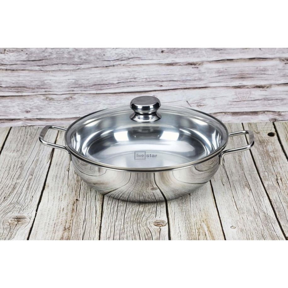 Nồi lẩu inox fivestar 3 đáy đun từ size 24/26/28