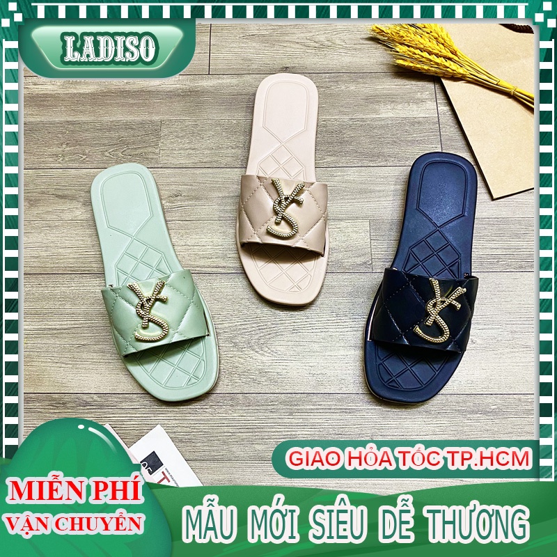 Dép nữ quai ngang LADISO nhiều màu, đế nhựa dẻo chống trơn trượt TT354