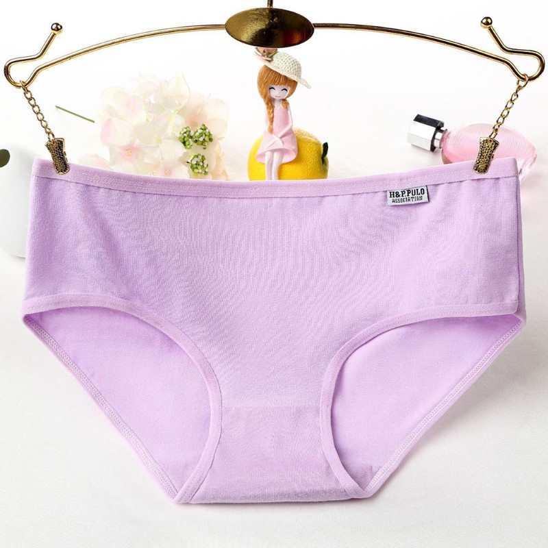 Quần Lót Cạp Thấp Màu Trơn Chất Liệu Cotton ( Size 2Xl )