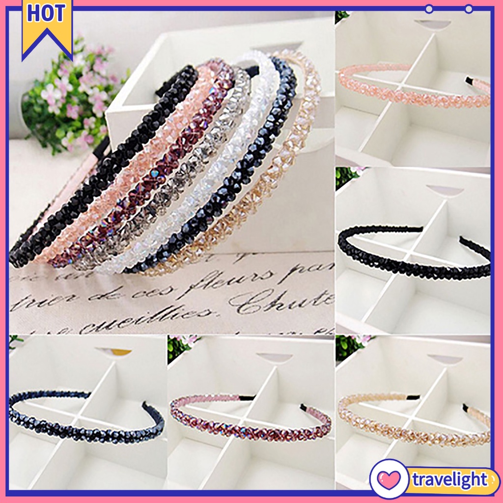 Băng Đô Đính Đá Kim Cương Giả Kim Loại Thủ Công Chống Gỉ Sét Cho Nữ