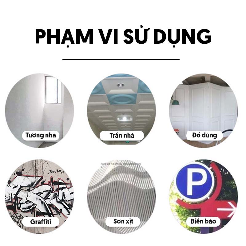 Sơn xịt che vết bẩn không tạo bụi, sơn phục hồi tường BOTNY, dung dịch xóa vết vẽ bậy, graffiti, B-2273