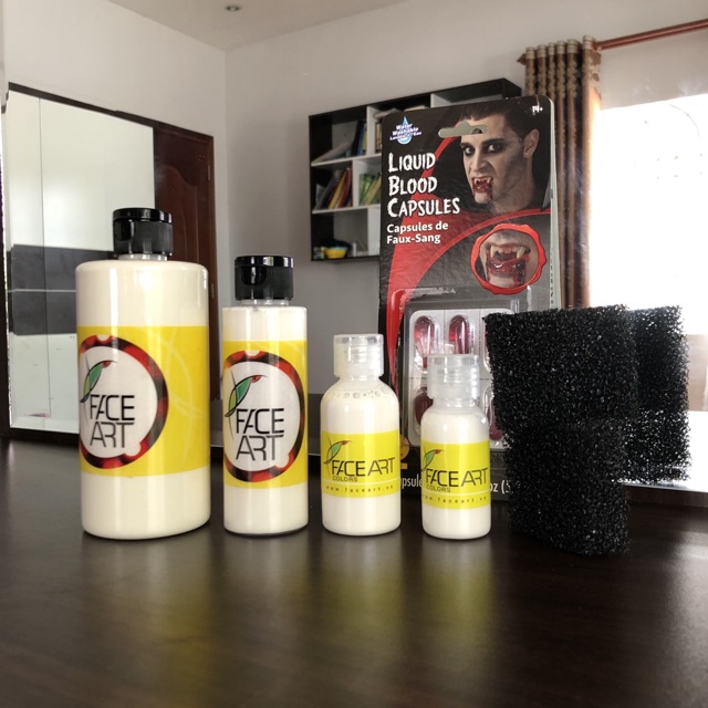 Dụng cụ ĐÚC VẾT THƯƠNG, Hoá trang vết thương- LIQUID latex chất tạo vết thương, Máu gia đỏ, sáp hoá trang HALLOWEEN