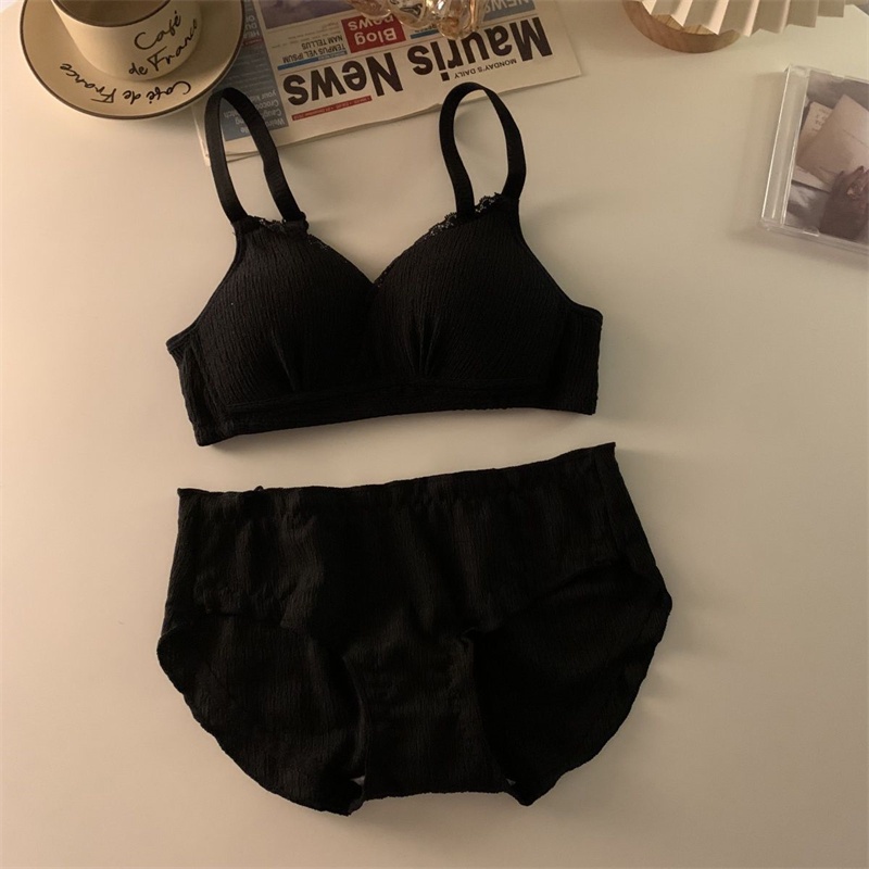 1 Bộ Đồ Lót Cotton Nâng Ngực Không Đường May Dễ Thương Cho Nữ