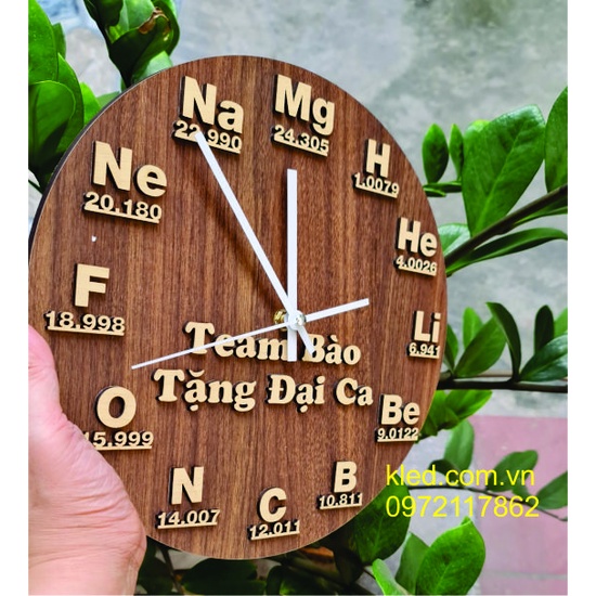 Đồng Hồ Gỗ Treo Tường Giá Rẻ Đẹp Nguyên Tố Hóa Học Siêu Rẻ "giá tốt gỗ chất lượng"
