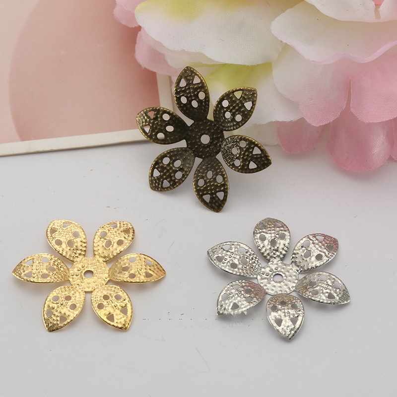 5 phiến hoa 6 cánh 32-36mm nguyên liệu làm trâm làm trang sức cổ trang