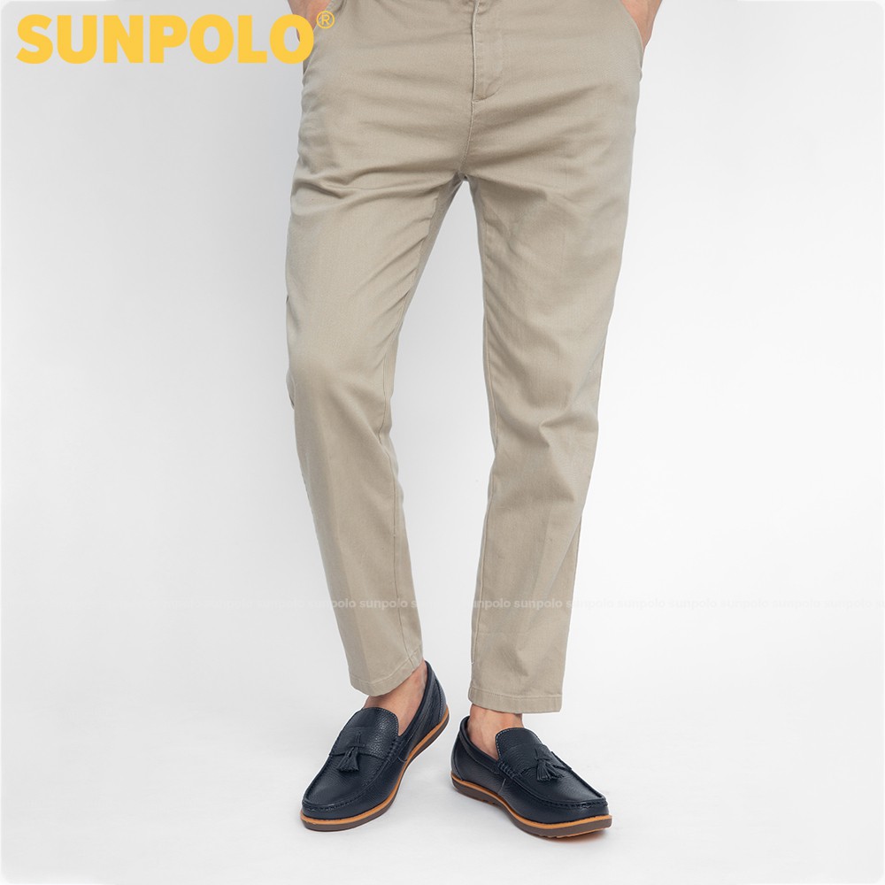 Giày mọi nam da bò SUNPOLO Xanh Navy - MU2581