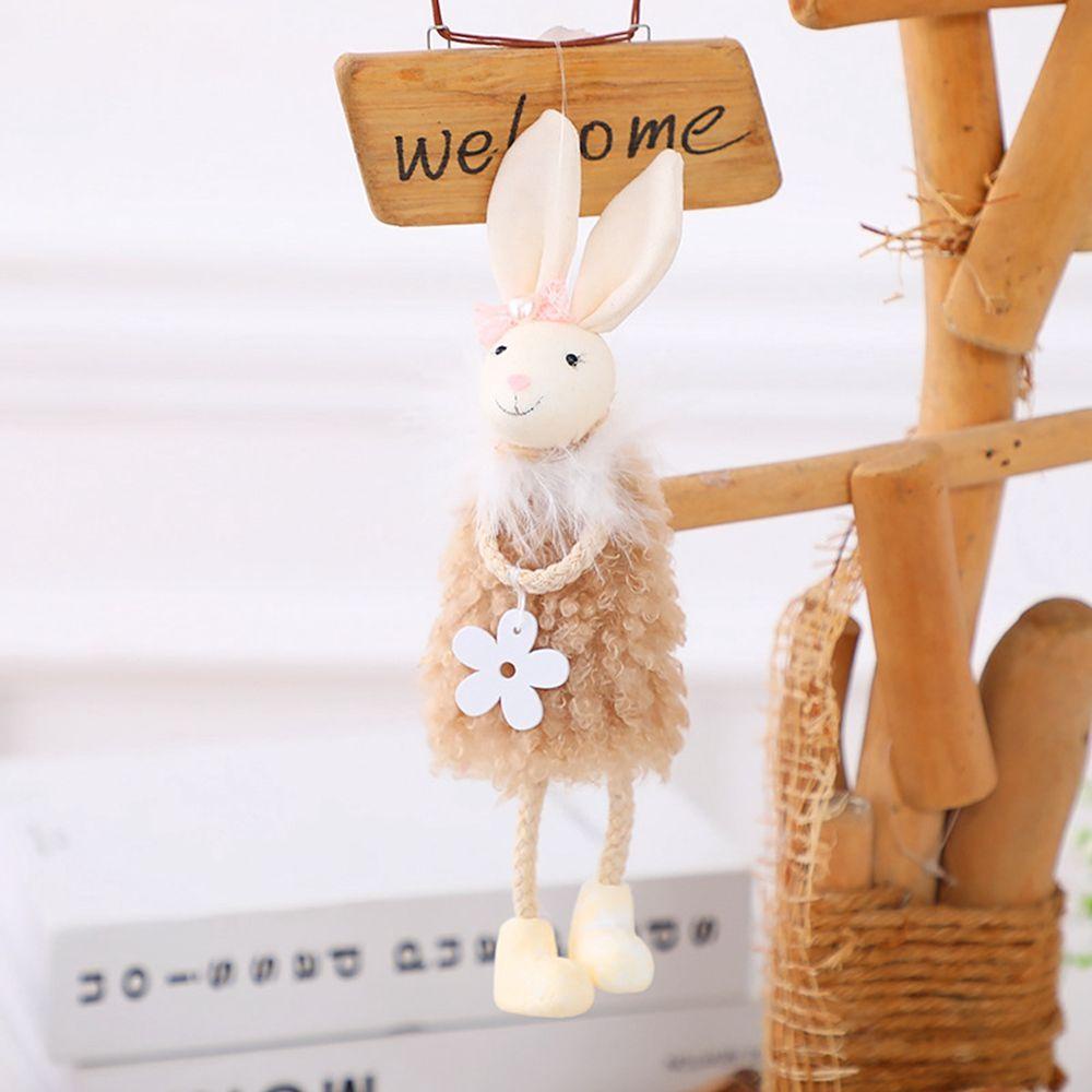 PATRICIA Mặt Dây Chuyền DIY Hình Thỏ Và Hoa Trang Trí Nhà Ở