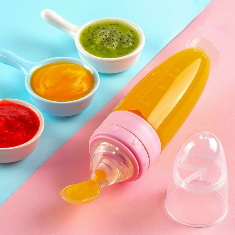 Bình Thìa Ăn Dặm, Bình Thìa Silicon Cho Bé Ăn Bột PUPUKIDS