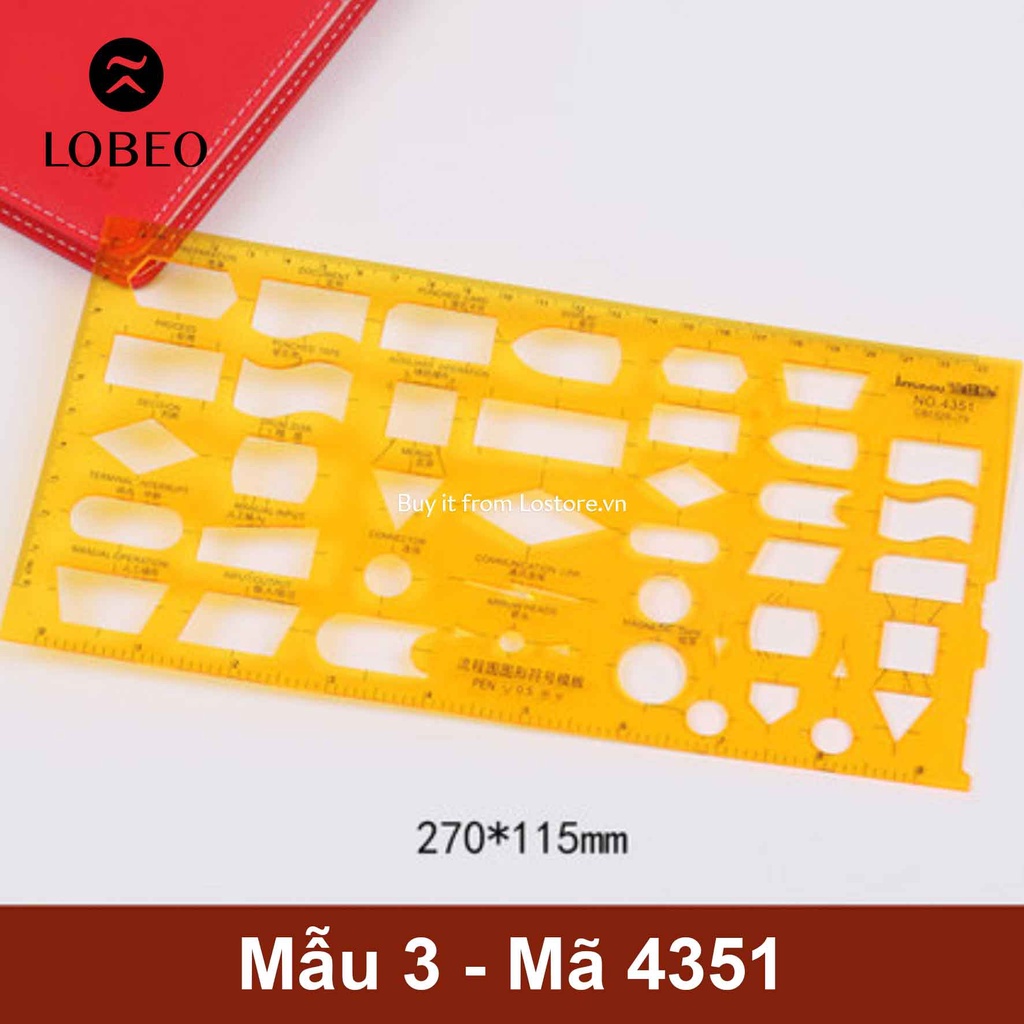 [ LỖ STORE ] Thước khuôn vẽ hình học chuyên nghiệp
