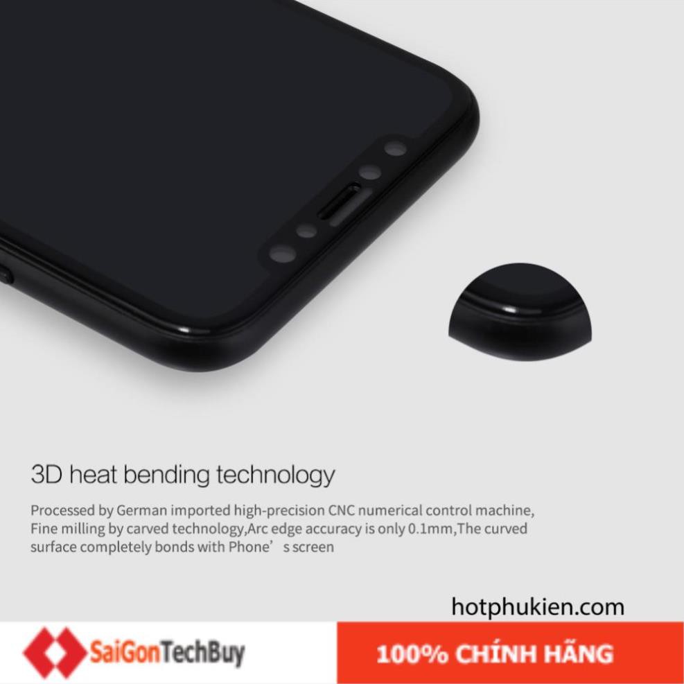 Dán cường lực 3D iPhone X chính hãng Nillkin Cp + Max chống vân tay chống bám nước chống chói bền chắc
